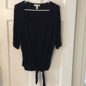 Dana Buchman Classic Black Top with Scoop Neckline